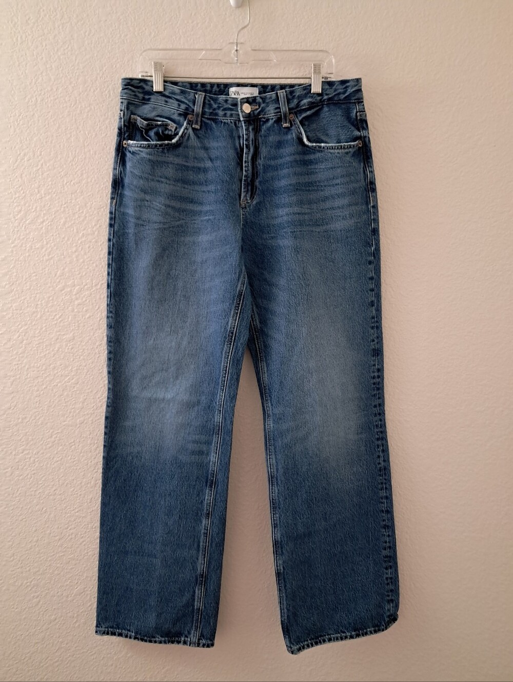 Zara Jeans Women's Size 10 Blue Straight Leg Cotton Classic Capsule Casual